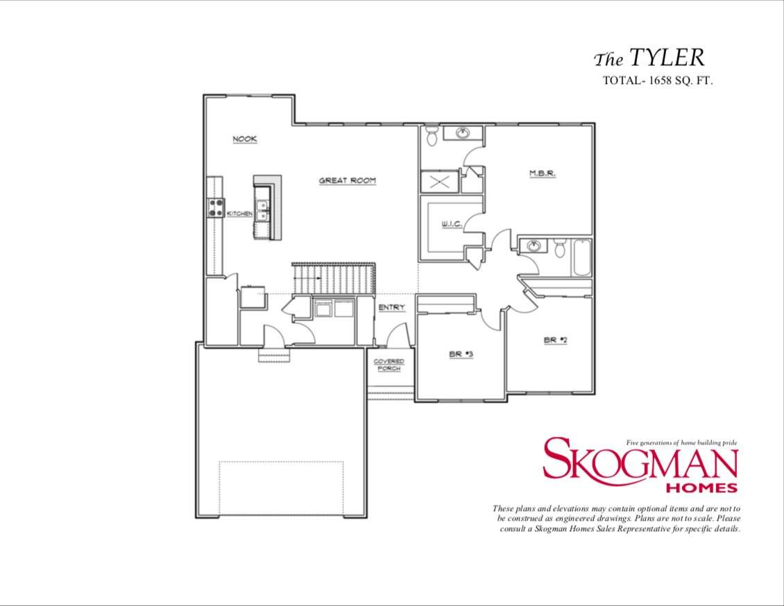 Tyler a 3 bedroom 2 bath home in The Arbors. A New Home